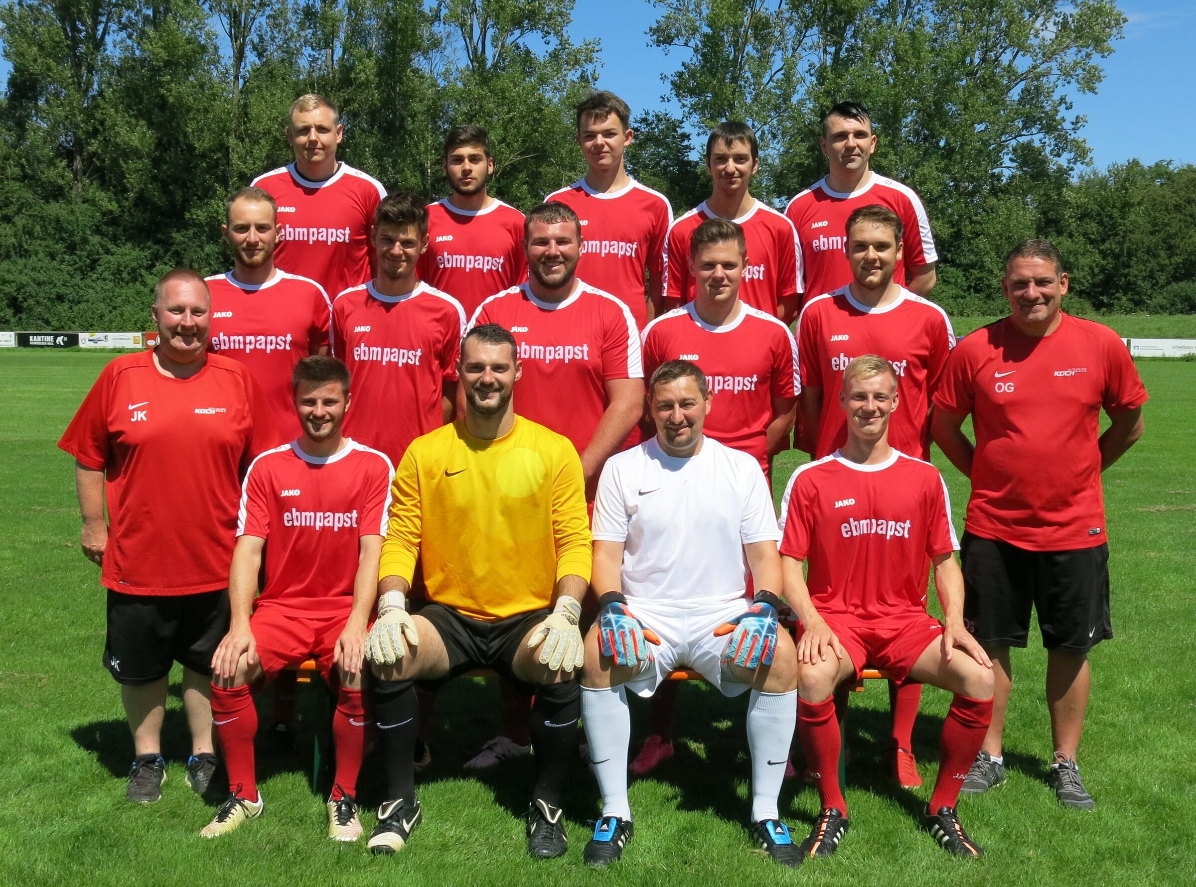 Mannschaftsfoto der 2. Mannschaft 2017/18