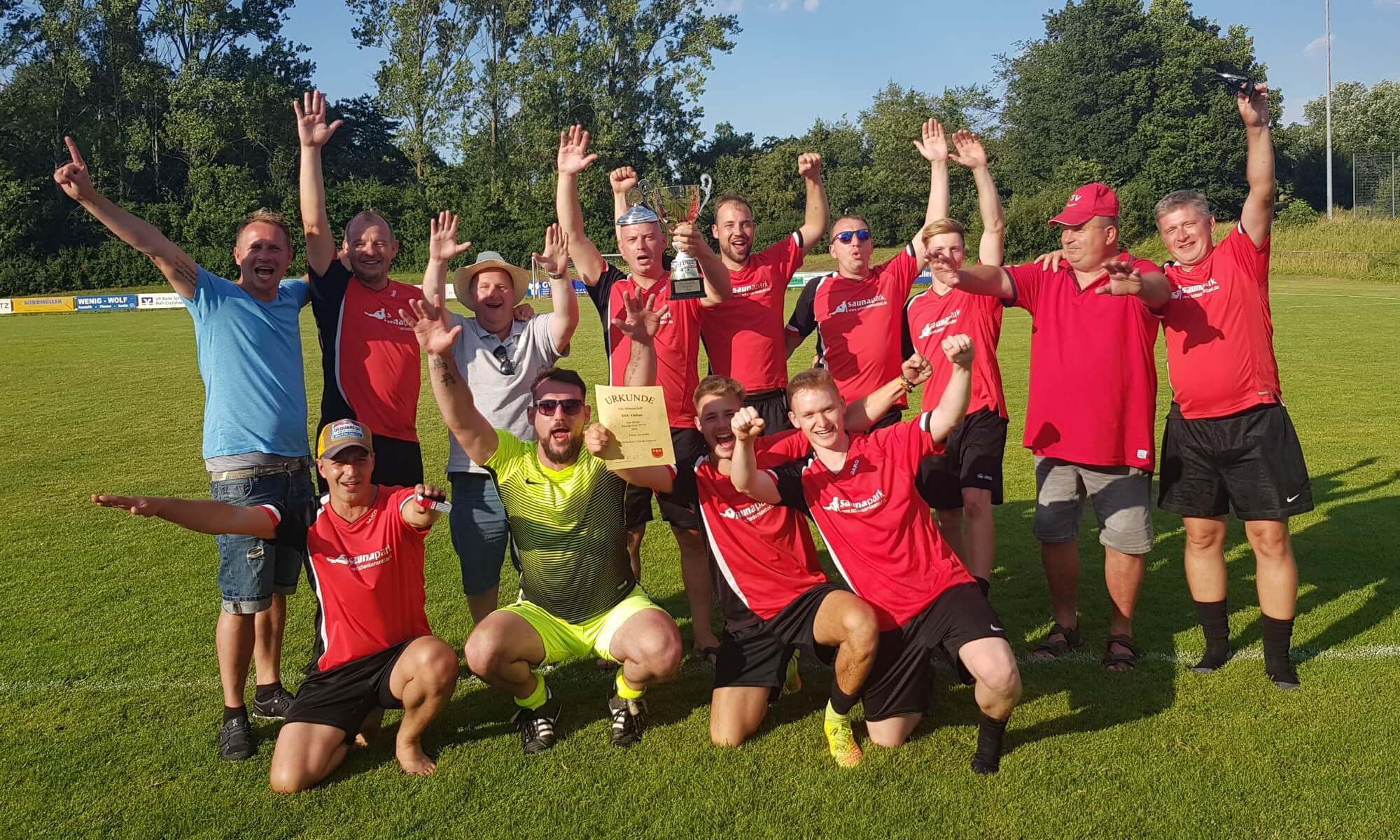 Dorfpokal Juli 2019 Sieger Team TSV Oldies