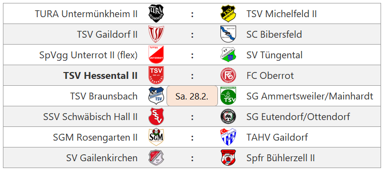 Zur Vollansicht klicke auf das Bild. Spieltag Kreisliga B6