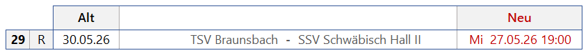 Zur Vollansicht klicke auf das Bild. Changes Termine Kreisliga B6